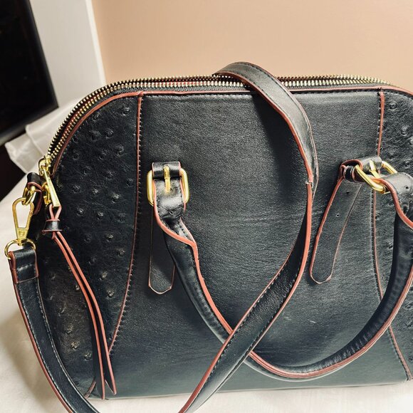 Genuine Leather Black Bag by Adrienne Vittadini - Picture 2 of 14